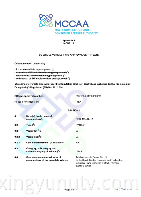 2021 Venda quente de alta qualidade 5kw elétrica UTV EEC CART elétrico